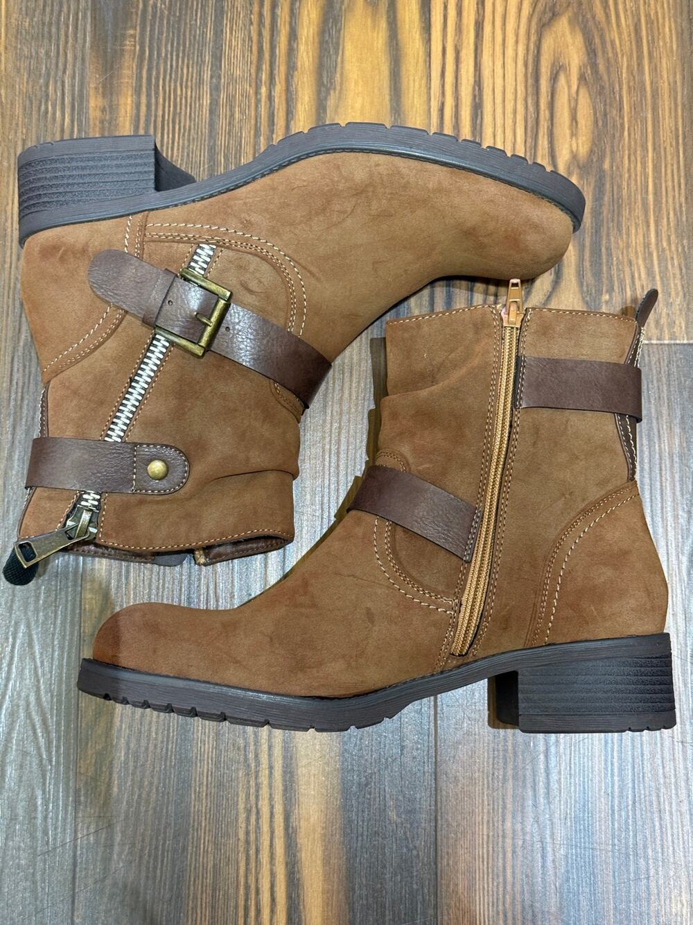 Dunes Max Moto/Combat Women’s Ankle Boots Memory Foam Size 9
